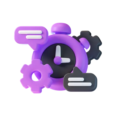 Gerenciamento de tempo  3D Icon