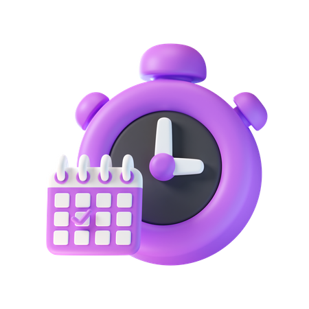 Gerenciamento de tempo  3D Icon