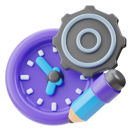 Gerenciamento de tempo  3D Icon