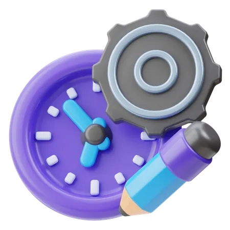 Gerenciamento de tempo  3D Icon