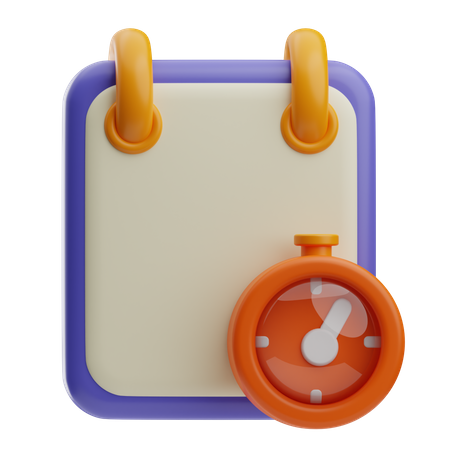 Gerenciamento de tempo  3D Icon