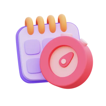 Gerenciamento de tempo  3D Icon