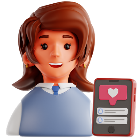 Gerente de mídia social  3D Icon