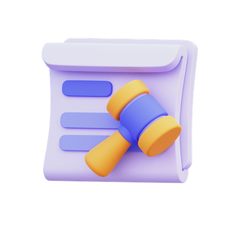 Gerichtsdokument  3D Icon