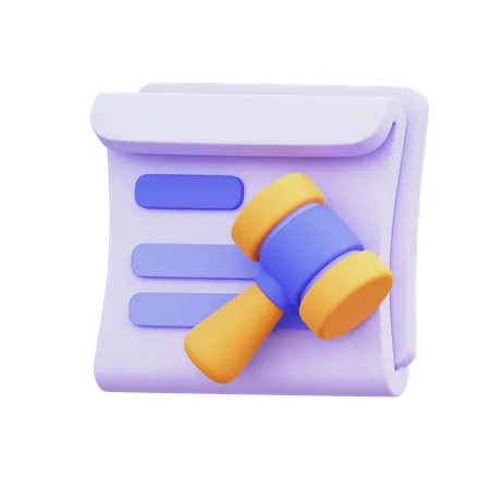 Gerichtsdokument  3D Icon