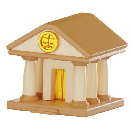 Gerichtsgebäude  3D Icon