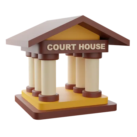 Gerichtsgebäude  3D Icon