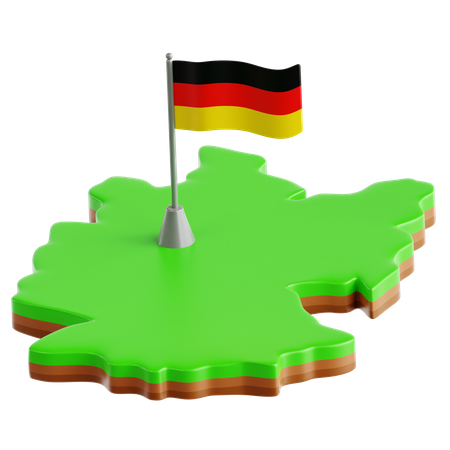 German Map  3D Icon