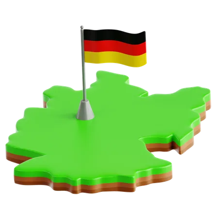 German Map  3D Icon