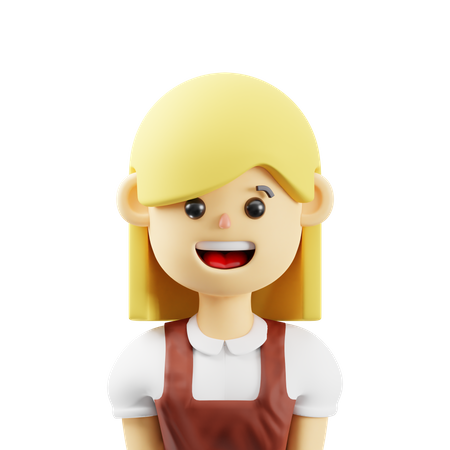 German Woman  3D Icon