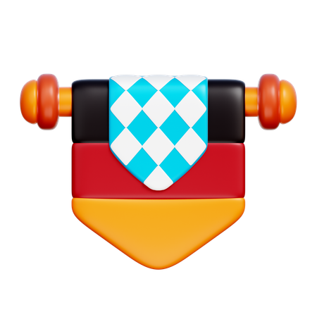 Germany And Bavarian Flag  3D Icon