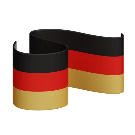 3 D German Flag Illustration 3D Icon