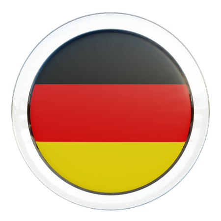 Germany Flag Glass  3D Icon