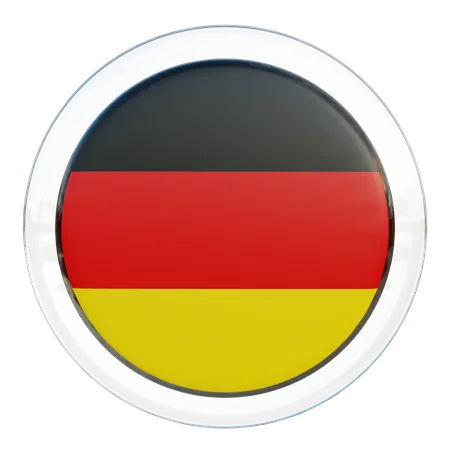 Germany Flag Glass  3D Illustration