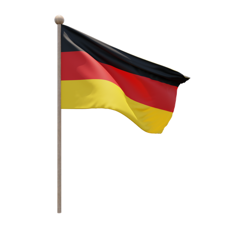 Germany Flag Pole  3D Icon