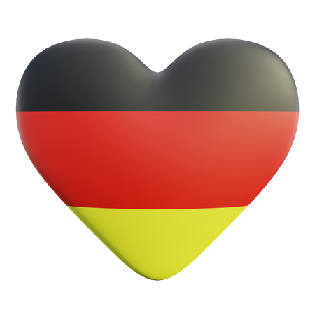 Germany Heart Flag  3D Icon