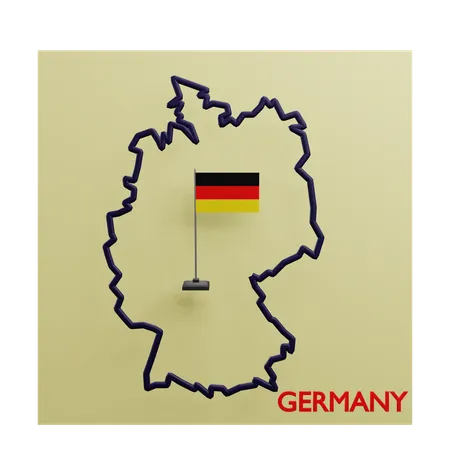 Germany Map  3D Icon
