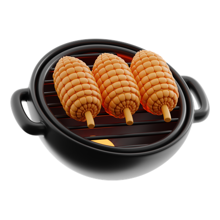 Gerösteter Mais  3D Icon