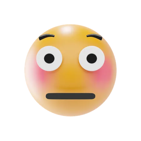 Gerötetes Gesicht-Emoji  3D Icon