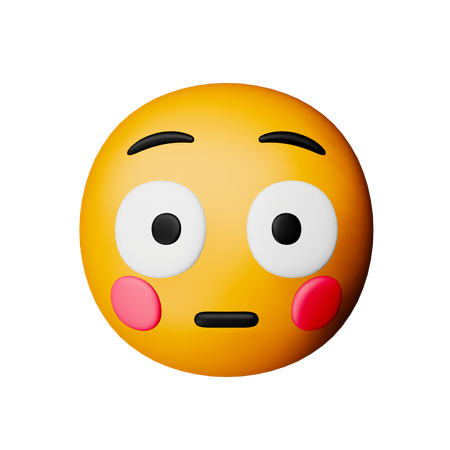 Gerötetes Gesicht-Emoji  3D Icon