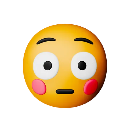 Gerötetes Gesicht-Emoji  3D Icon