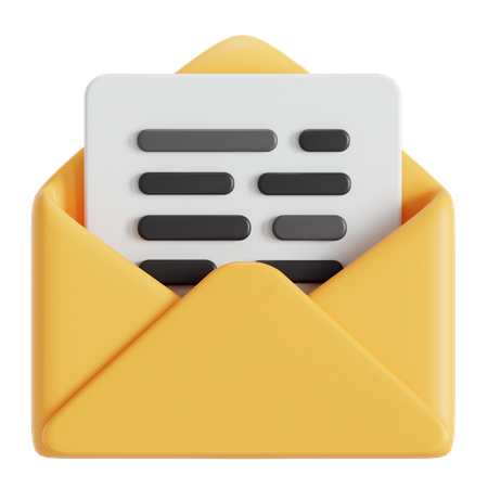 Geschäftliche E-Mail  3D Icon