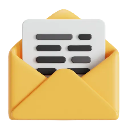 Geschäftliche E-Mail  3D Icon