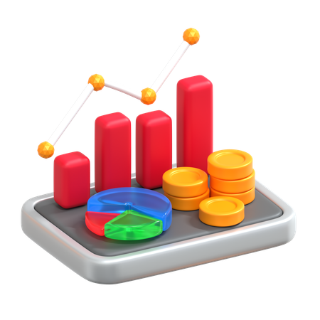 Wirtschaftsanalyse  3D Icon