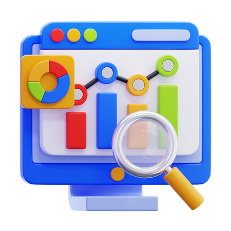 Wirtschaftsanalyse  3D Icon