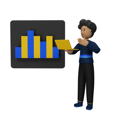 Wirtschaftsanalyse  3D Illustration