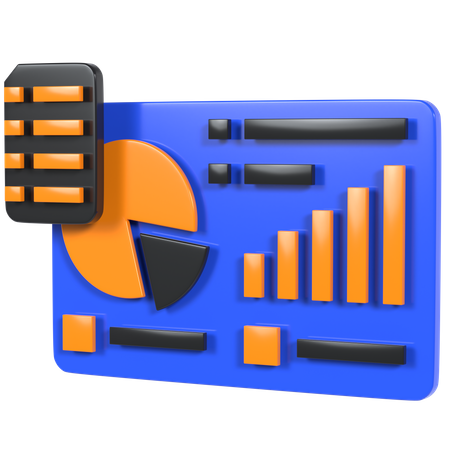 Wirtschaftsanalyse  3D Illustration