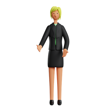 Geschäftsfrau die idee teilt  3D Illustration