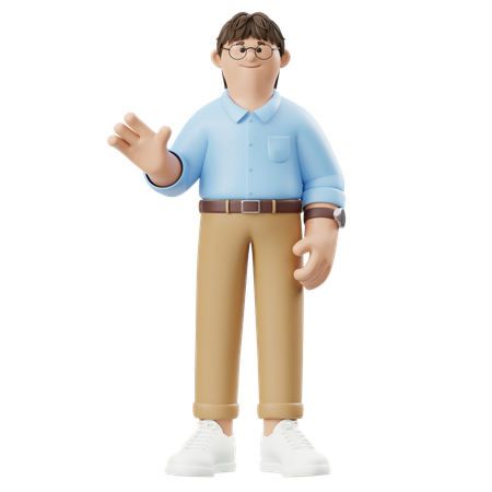 Geschäftsmann, Ablehnung, Hand  3D Illustration