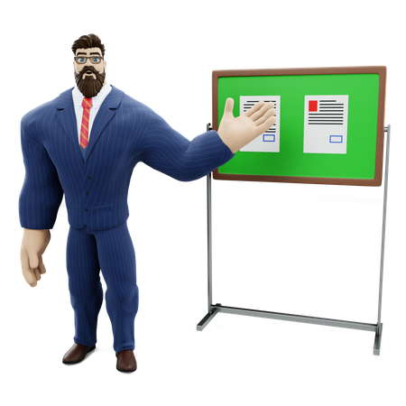 Geschäftsmann gibt Jobchance  3D Icon