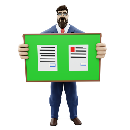 Geschäftsmann gibt Jobchance  3D Icon
