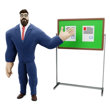 Geschäftsmann gibt Jobchance  3D Illustration