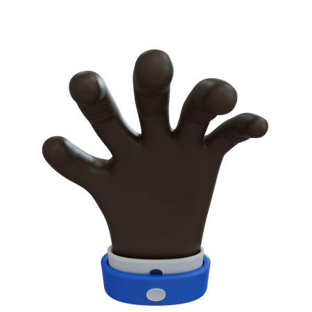 Geschäftsmann hand greifen schwarze hand  3D Icon