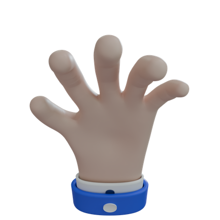 Geschäftsmann hand greifen weiße hand  3D Icon