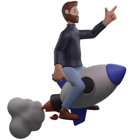 Geschäftsmann gründet Startup  3D Icon