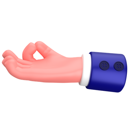 Geschäftsmann Gyan Mudra Handbewegung  3D Icon