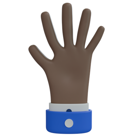 Geschäftsmann hand ruht braune hand  3D Icon