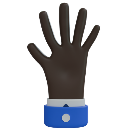 Geschäftsmann hand ruht schwarze hand  3D Icon