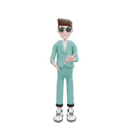 Geschäftsmann im Gespräch  3D Icon
