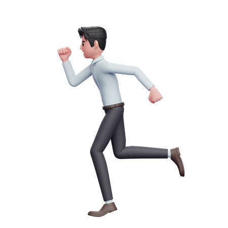 Geschäftsmann in Eile  3D Icon
