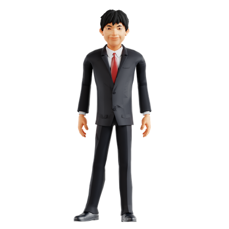 Geschäftsmann in stehender Pose  3D Icon