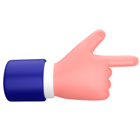 Geschäftsmann mit Handbewegung in die richtige Richtung  3D Icon