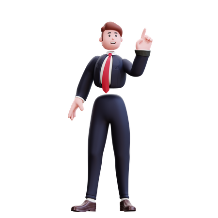 Geschäftsmann mit Idee  3D Icon