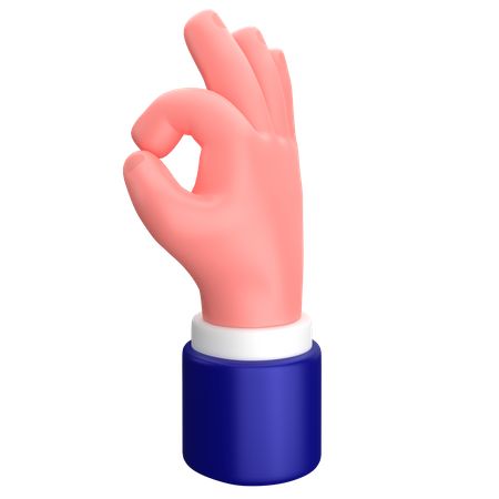 Geschäftsmann, okay, handbewegung  3D Icon