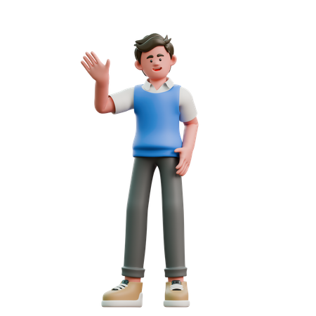 Geschäftsmann sagt Hallo  3D Icon