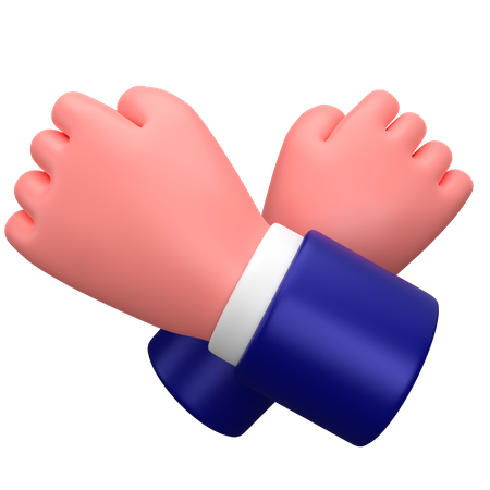 Geschäftsmann mit verschränkten Armen oder Stopp-Geste mit den Händen  3D Icon
